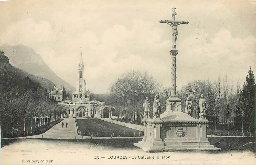 Lourdes - O Calvaire Breton — editor E. Frioux, n° 25 - Frente