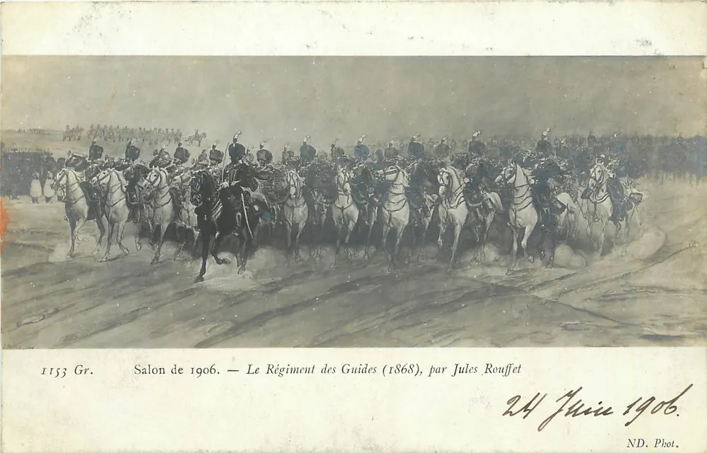 Régiment des Guides (1868) — Salon de 1906 — autor Jules Rouffet - Awers