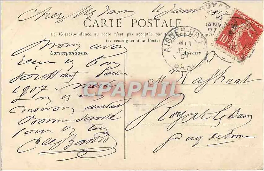 Estátua do Cão de Montargis — Montargis — editor desconhecido, número de série não visível - Verso