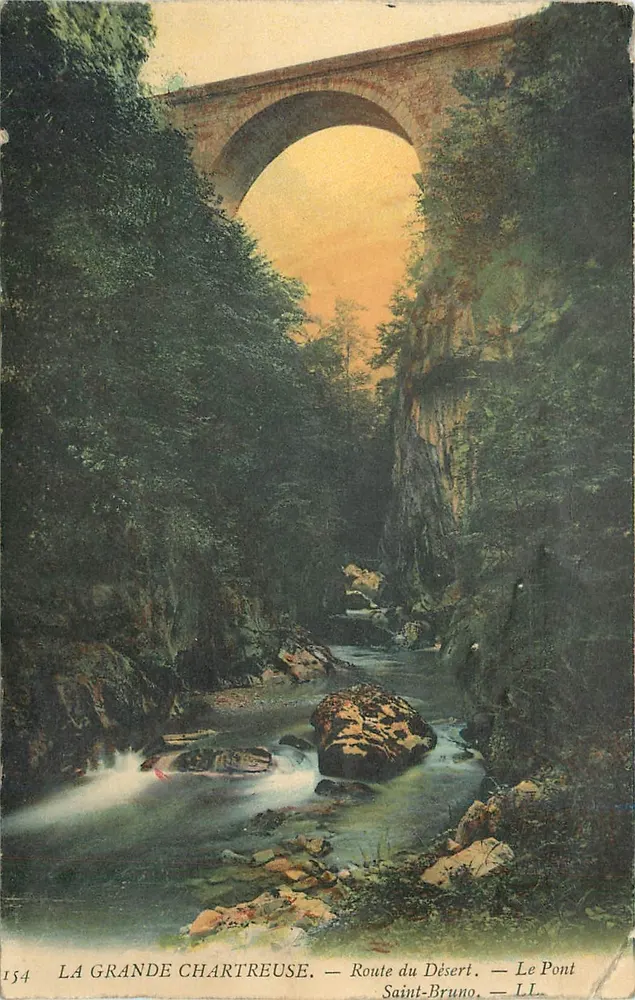 La Grande Chartreuse — Route du Désert — Le Pont Saint-Bruno — LL — n°154 - Recto