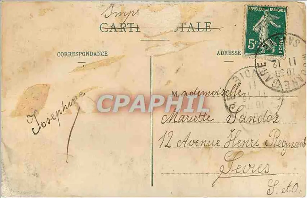 Rocher d'Arrondaz and Chavière Massif — Alpine View — Publisher Impr. Carte Tâle - Back