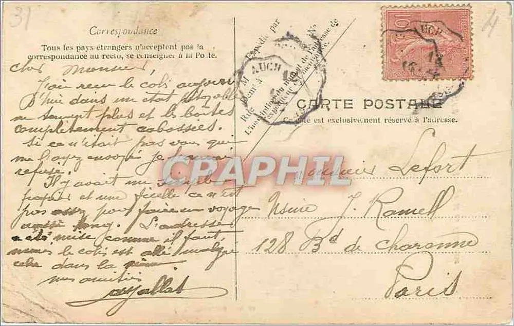 Toulouse — L'Ariège e a Garonne — L.L. Toulouse No 13 - Verso