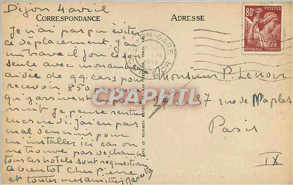 Dijon — Gargouilles de l'Église Notre-Dame — ND - Verso
