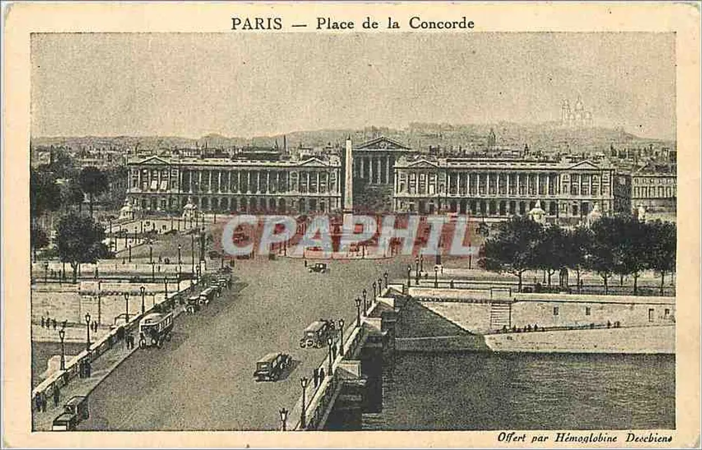 PARIS — Plac Concordii — Ofiarowany przez Hémoglobine Deschiens - Awers