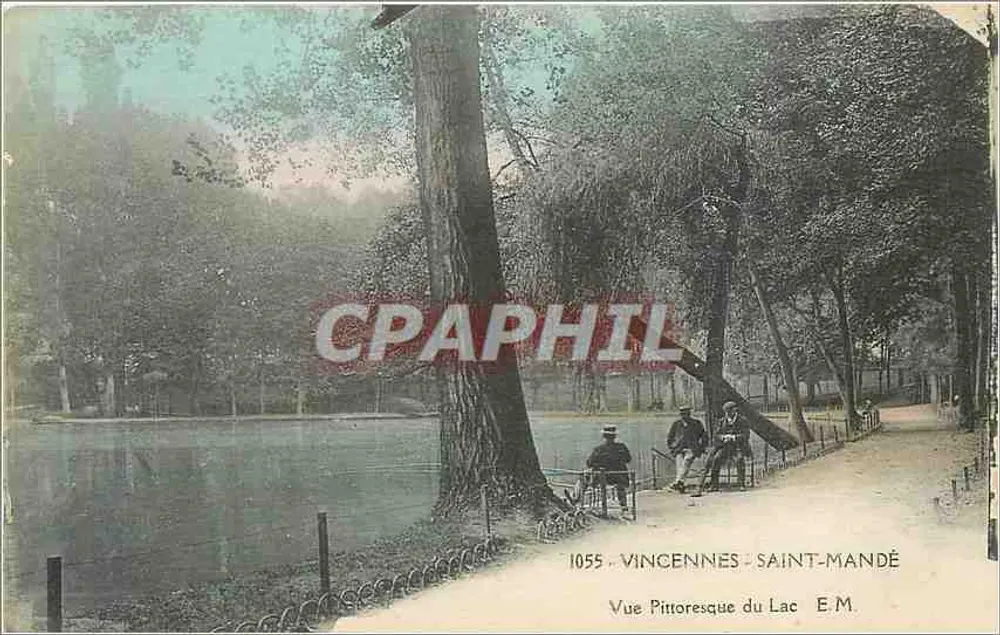 Vincennes - Saint-Mandé — Vue Pittoresque du Lac — E.M. — n° 1055 - Recto
