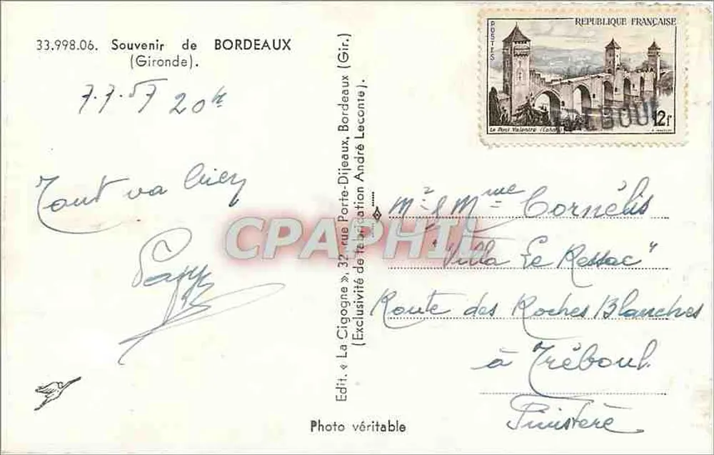 Bordeaux — vista panorâmica - Verso