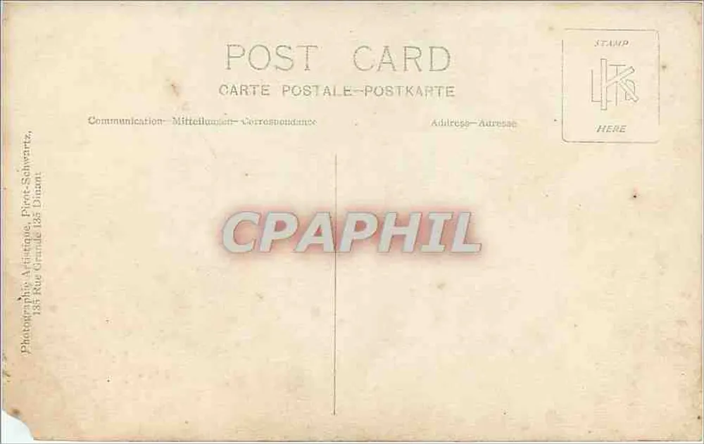 Young man in sailor costume — studio — Photographic Artiste, 83 Rue Grille à Dijon - Back