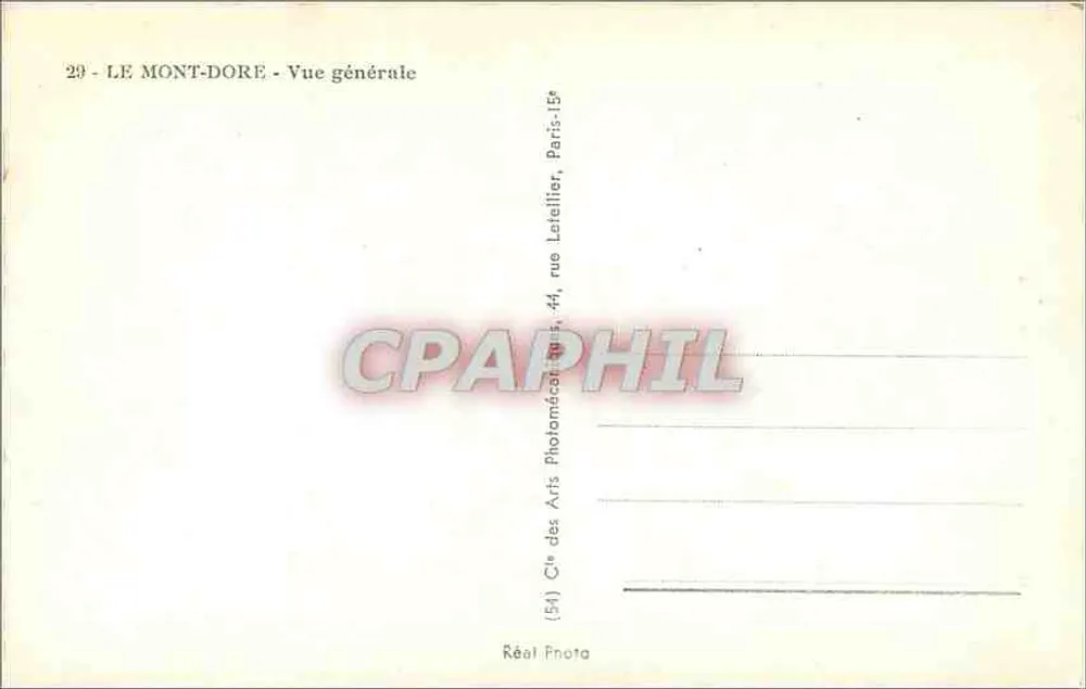 Le Mont-Dore — Vista geral — Cie des Arts, Paris - Verso