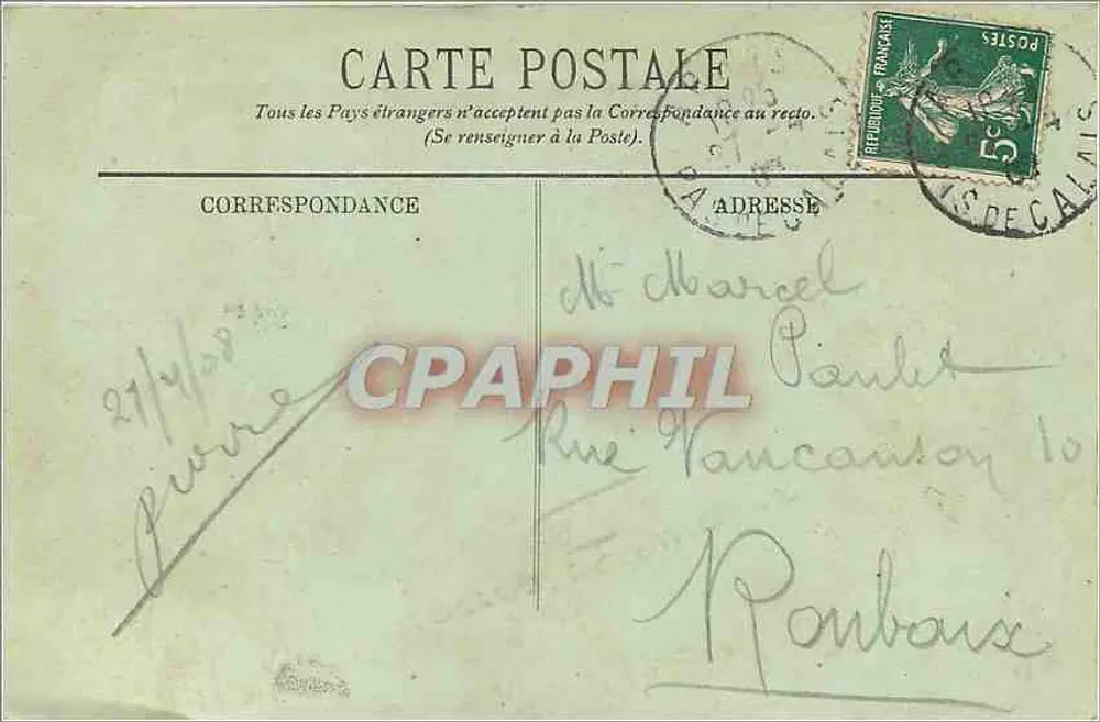 Arras — La Avenida de las Promenades — LL. n°49 - Reverso