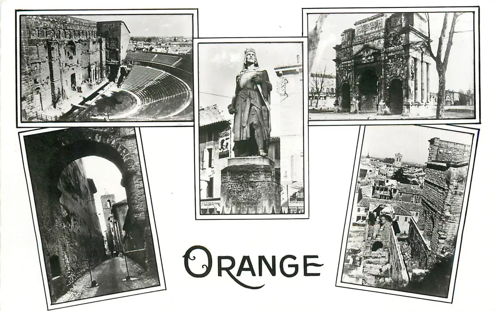 Orange — Sítios antigos e estátua do Conde Raimbaud — Éditions photo au Bromure, Paris - Frente