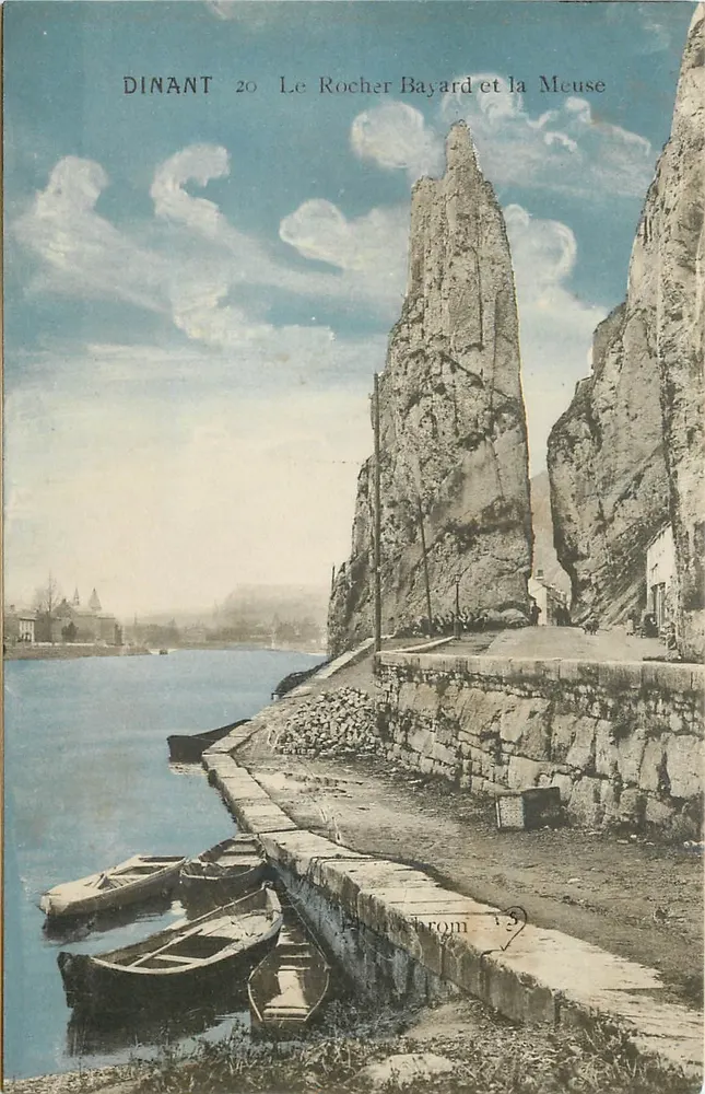 Dinant — Le Rocher Bayard et la Meuse — Chromo 20 - Recto