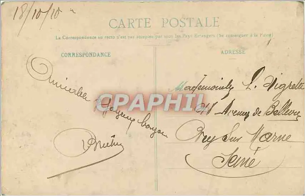 Le Mont-Dore - Vue générale et le Capucin — G. Delaunay, éditeur, Clermont-Ferrand, n° 100 ter - Verso