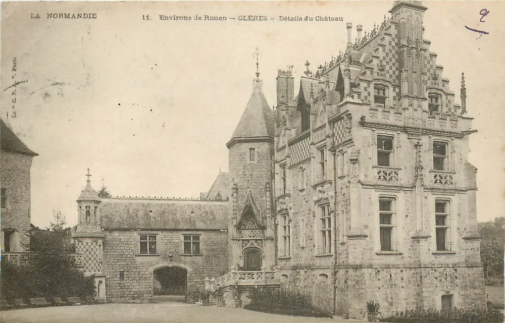 Clères — Detalhes do Castelo — Arredores de Rouen — LA NORMANDIE - Frente