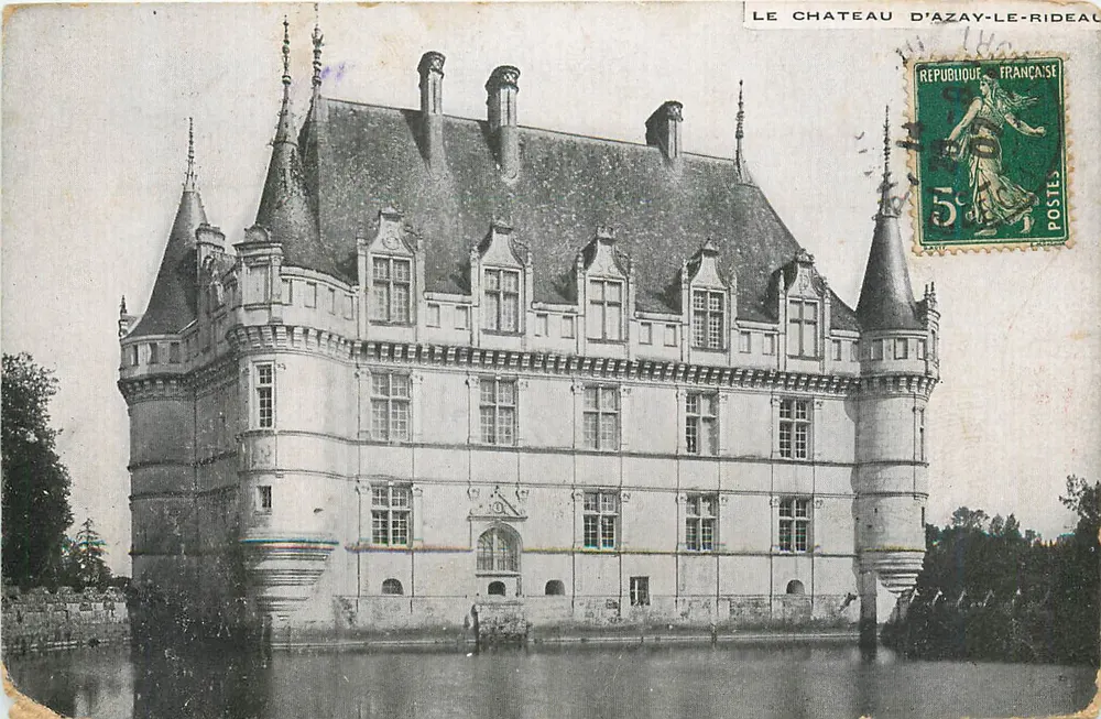 The Château d'Azay-le-Rideau — publisher Chemiserie A. Pilliet - Front