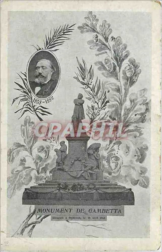 Monumento de Gambetta — inaugurado em Bordeaux em 25 de abril de 1915 — edição francesa (A.M.L.) - Frente