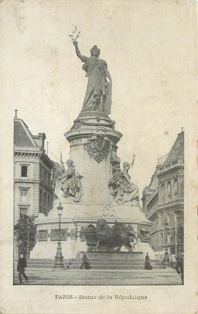 PARIS - Estátua da República — editor desconhecido, número de série não visível - Frente