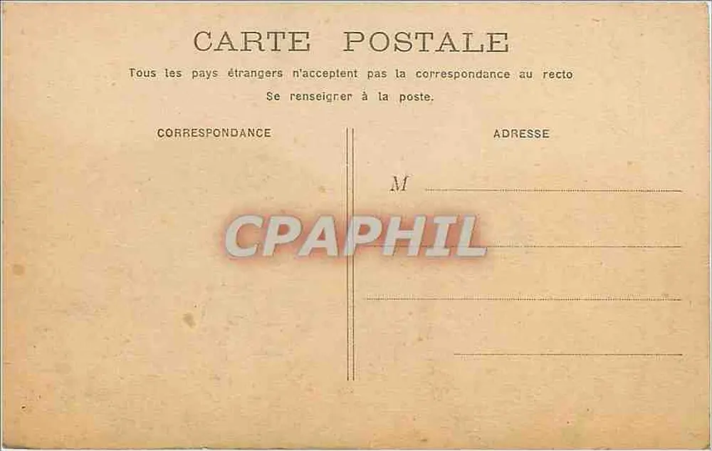 PARIS - Estátua da República — editor desconhecido, número de série não visível - Verso