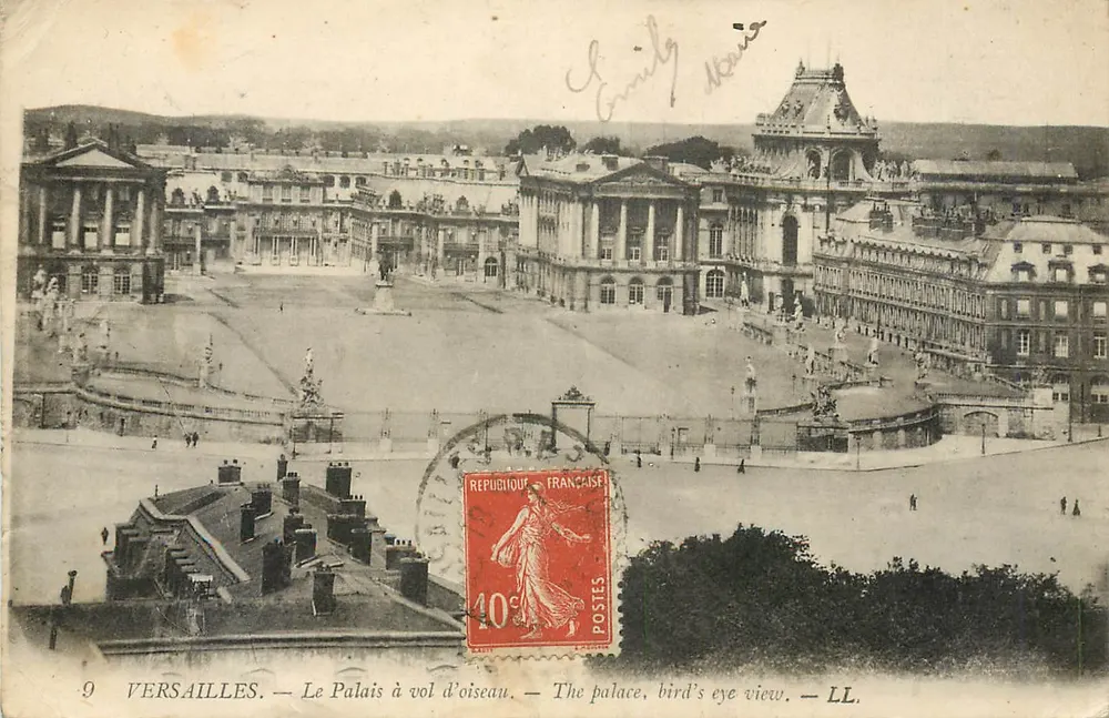 Versalhes — O Palácio visto de cima — LL. n°9 - Frente
