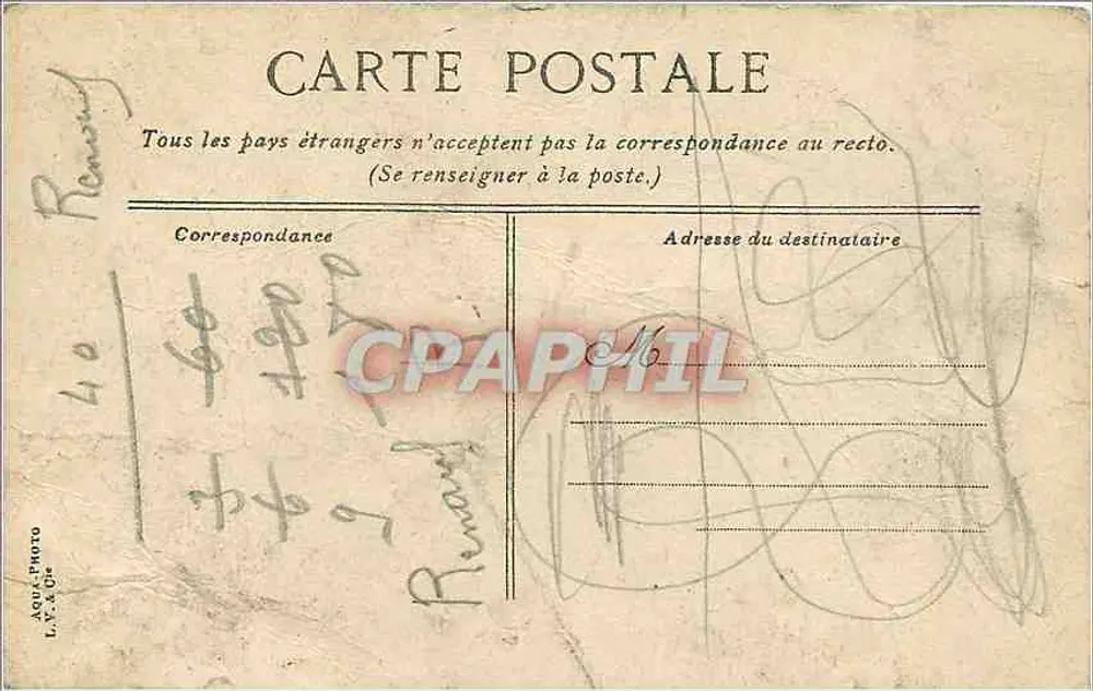 Bois de Vincennes — Der Weg zum griechischen Tempel — L.V. & Cie, n°117 - Rückseite