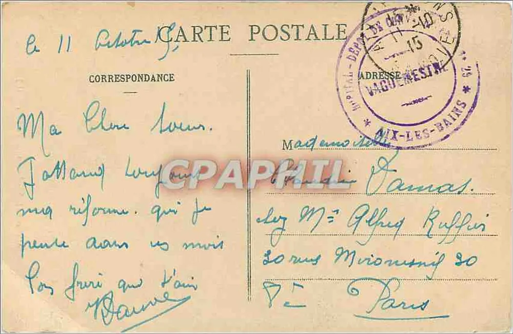 AIX-LES-BAINS - As Gorges do Sierroz (III) — editor não identificado, n.º de série III - Verso