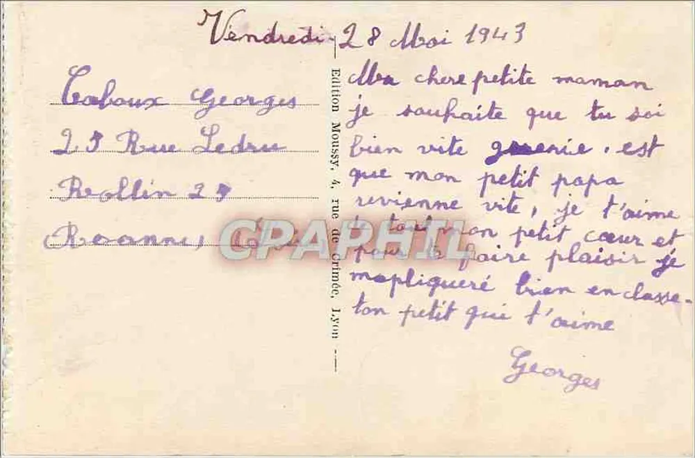 जनता के स्क्वायर — लियोन — प्रकाशक Lyon Artistique, संख्या M. 115 - पीछे