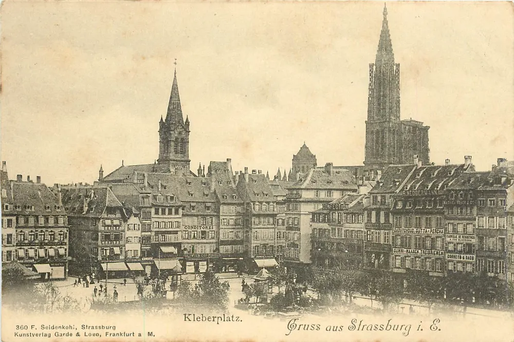 Kleberplatz — vista panorâmica — Kunstverlag Garde & Loeo, Strassburg a. M. - Frente
