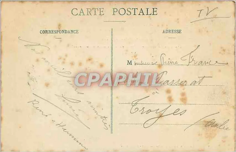 Biarritz Pittoresque — Pôr do sol no mar visto da gruta do farol — Edição A. Simons - Chiché Perthoud - Ateliers Frois, N° 162 - Verso