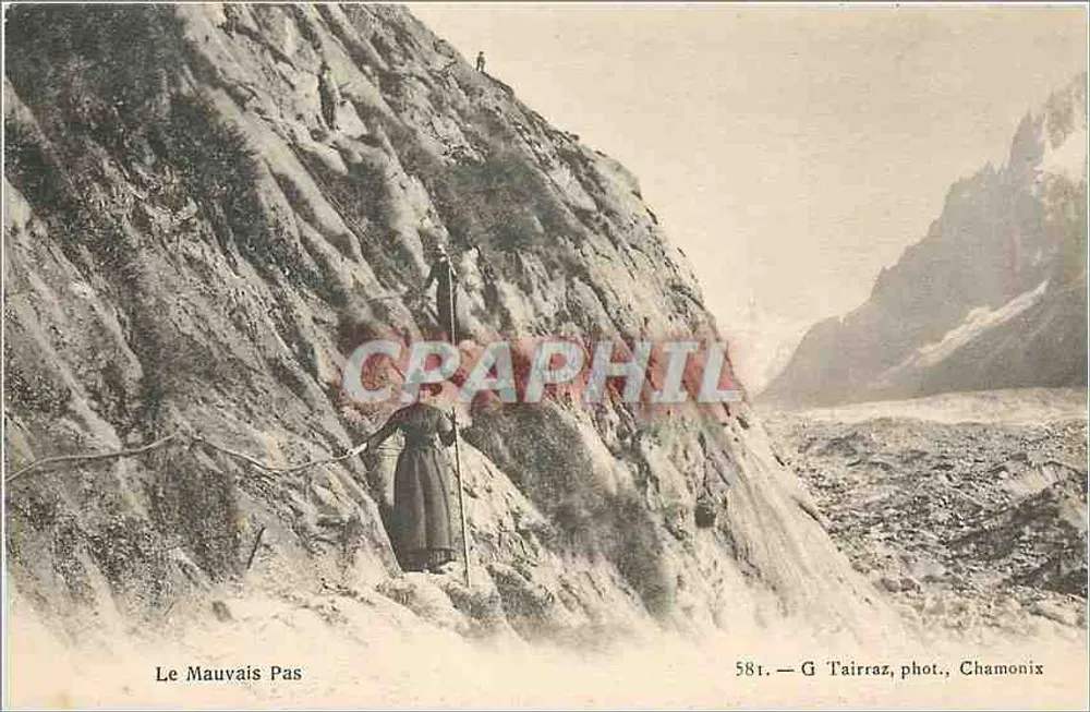 Le Mauvais Pas — Chamonix — G. Tairraz, fot. n°581 - Frente