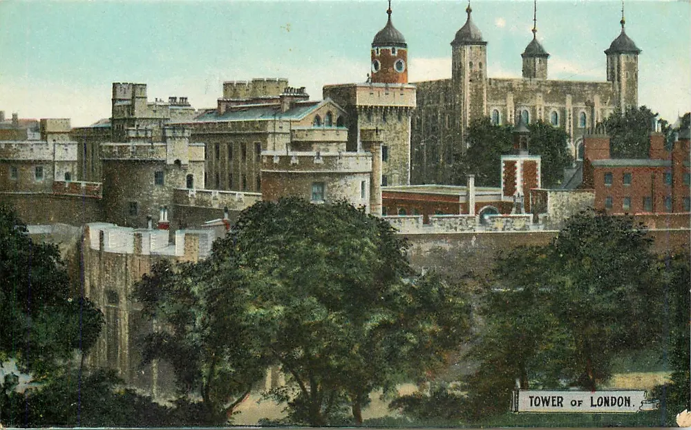 Torre de Londres — vista panorâmica — Rapco Art Publishing Co. - Frente