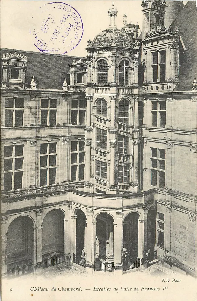 Schloss Chambord — Treppenflügel von François 1er — ND Phot - Vorderseite