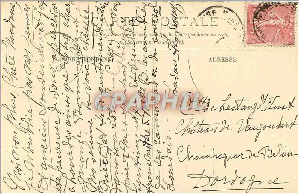 Chambord — O Castelo, lado Leste — LL. - Verso