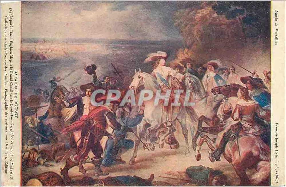 रोक्रॉय की लड़ाई — वर्साय का संग्रहालय — एडिटर: फ्रांसिस-जोसेफ हेलिन (1785-1866) - आगे