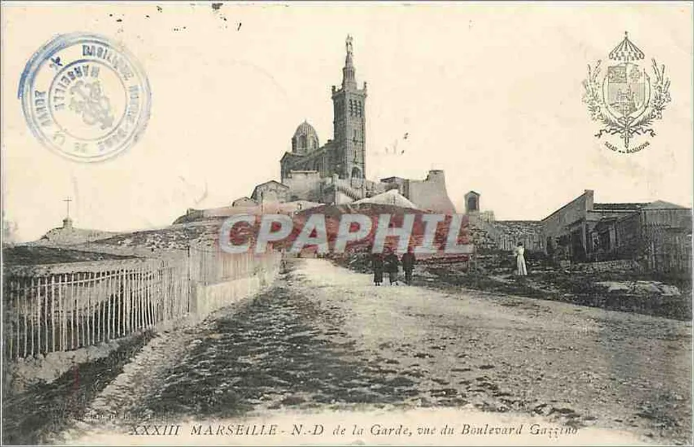 Marseille - N.-D. de la Garde, vue du Boulevard Gazzino - Recto