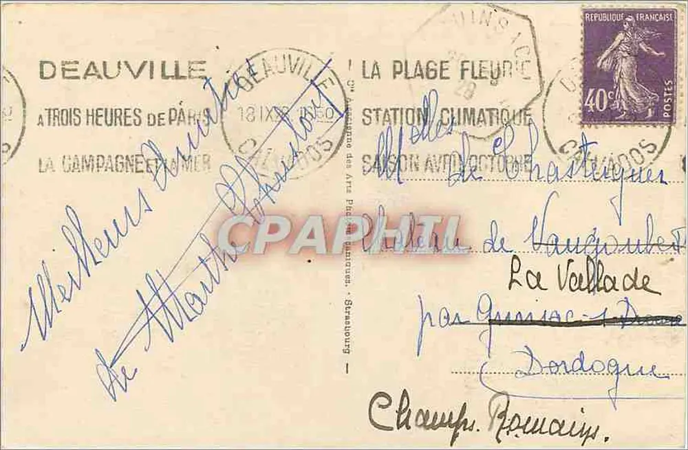 Deauville - Plage Fleurie - Le Casino — Éditeur : La Station Climatique de Deauville, n° 132 - Verso