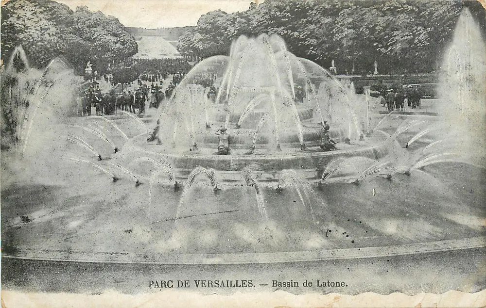 Parque de Versalhes — Bassin de Latone — Impr. Kély, Paris - Frente
