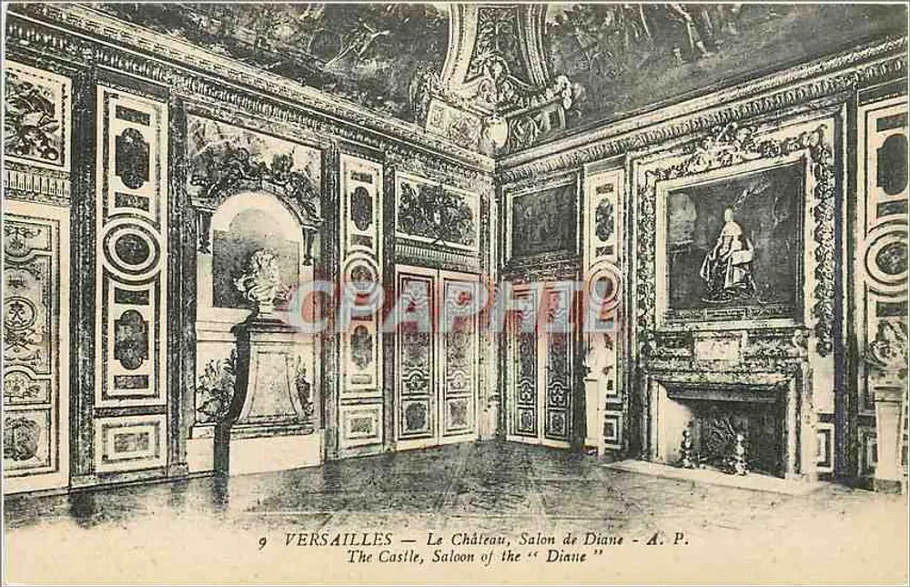 Versailles — O Castelo, Salão de Diane — A.P. - Frente