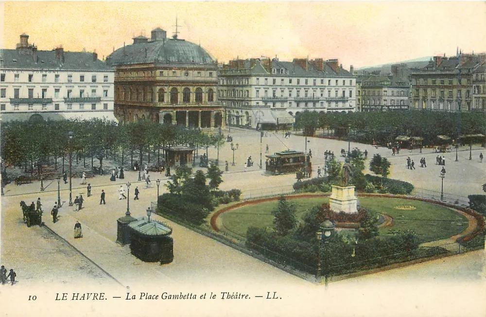 Le Havre — Place Gambetta und das Theater — LL. - Vorderseite