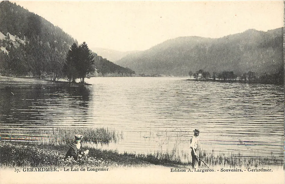 Gerardmer - A Lagoa de Longemer — Edição A. Largeron - Lembranças - Gerardmer - Frente