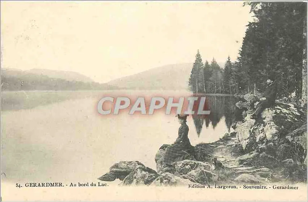 Gerardmer - À Beira do Lago — Edição A. Largeron, Souvenirs, Gerardmer - Frente