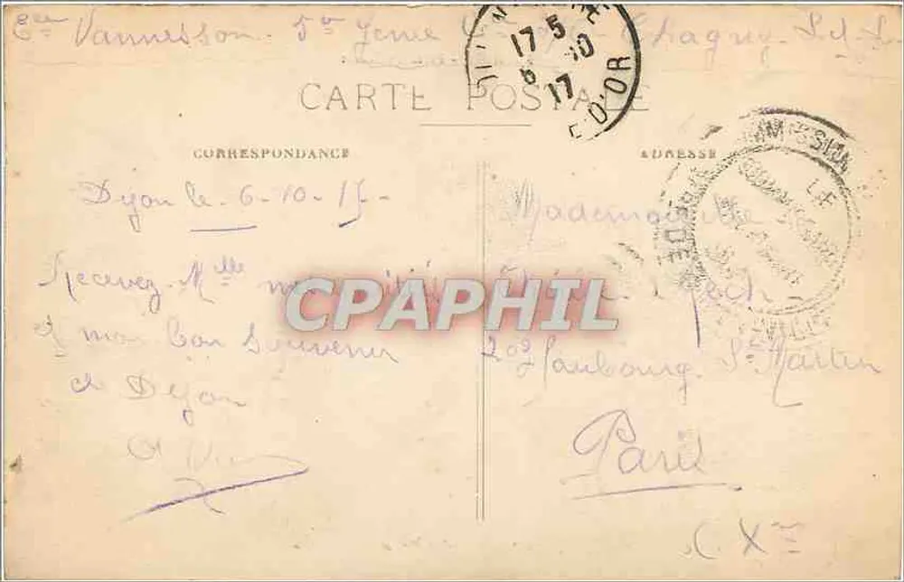 Dijon - Porta Guilherme — editor desconhecido, n°5 - Verso