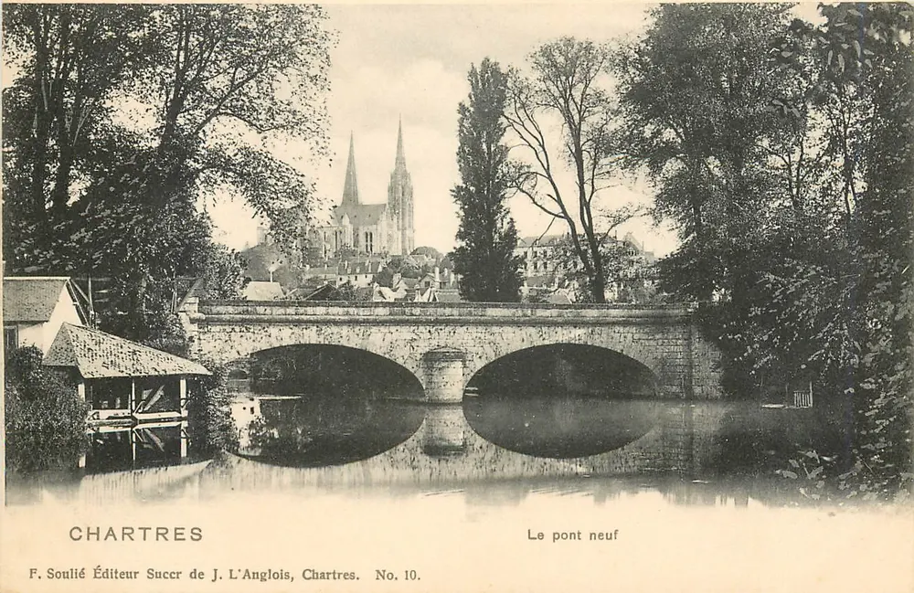 Chartres — O novo ponte — F. Soulié Editor Sucer de J. L'Anglois, Chartres. No. 10. - Frente