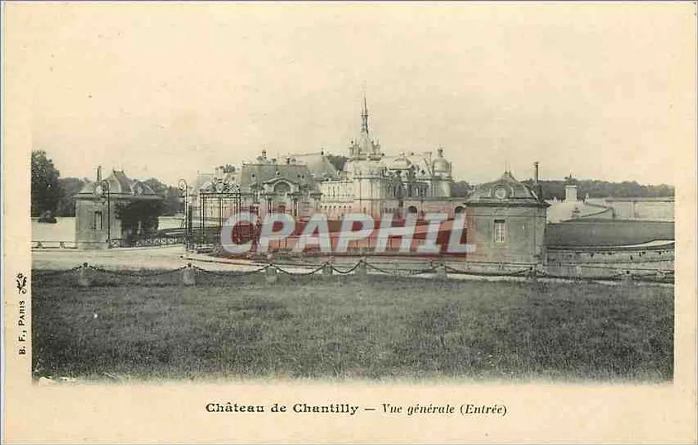 Castelo de Chantilly — Vista geral (Entrada) — B. Fj. Paris - Frente
