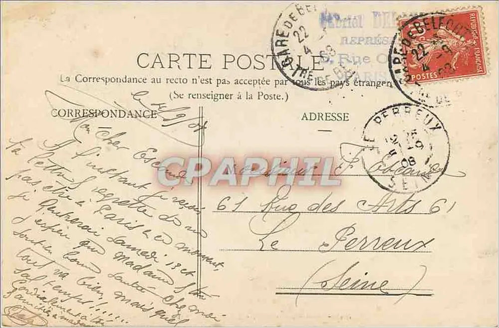 Belfort - O Leão (Obra de Bartholdi) — Monumento aos Defensores de Belfort 1870-71 - Verso
