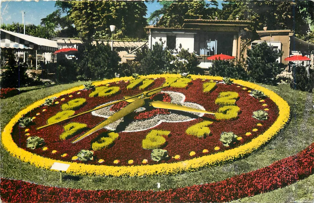 O relógio florido em Genebra — Edições G. Jaeger — n° 7284 - Frente