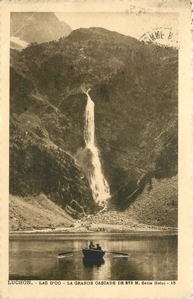 Luchon - Lago de Oo - A Grande Cachoeira de 273 m - Série Helio - 45 - Frente