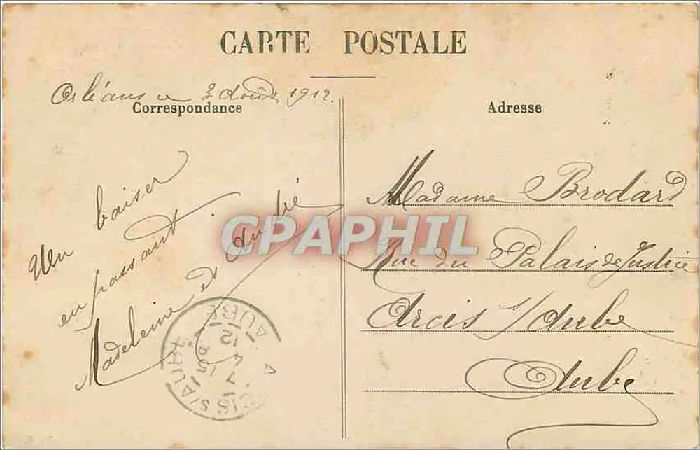 Orléans - A Catedral - Vista geral — editor anônimo, n° 566 - Verso