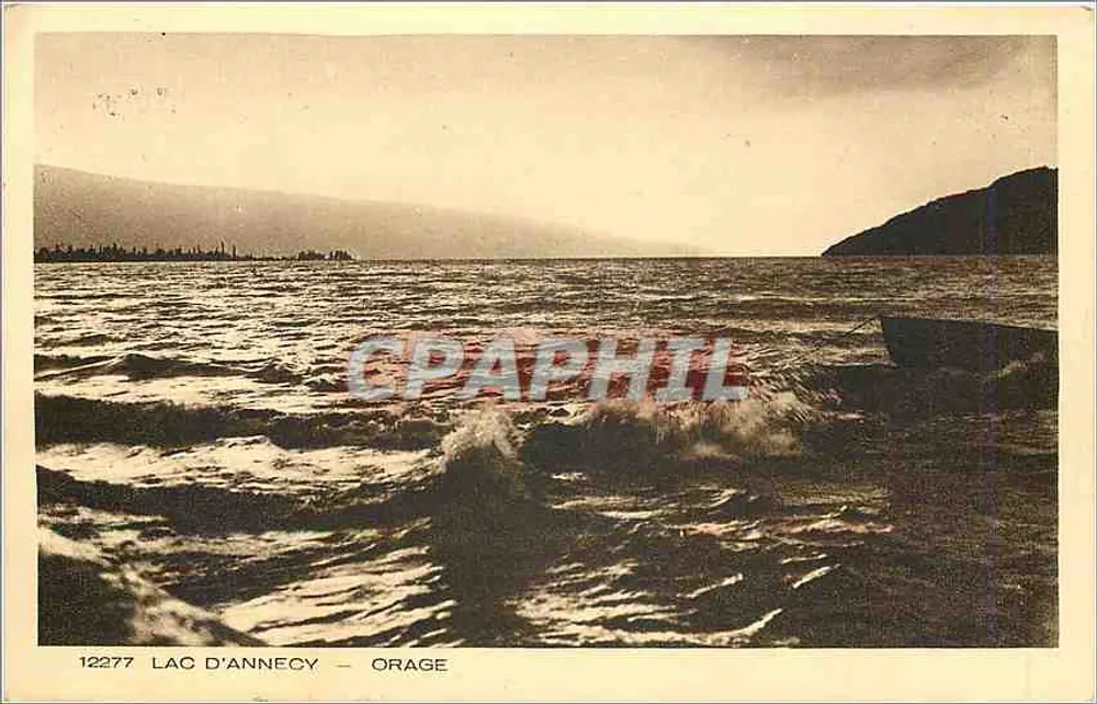 Jezioro Annecy — Burza — Braun & Cie, Drukarnia Dornach - Awers