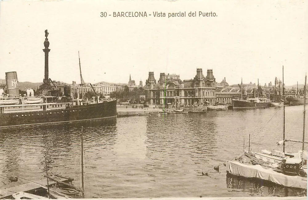 Barcelona - Teilansicht des Hafens — Verlag Fergil, Nr. 30 - Vorderseite