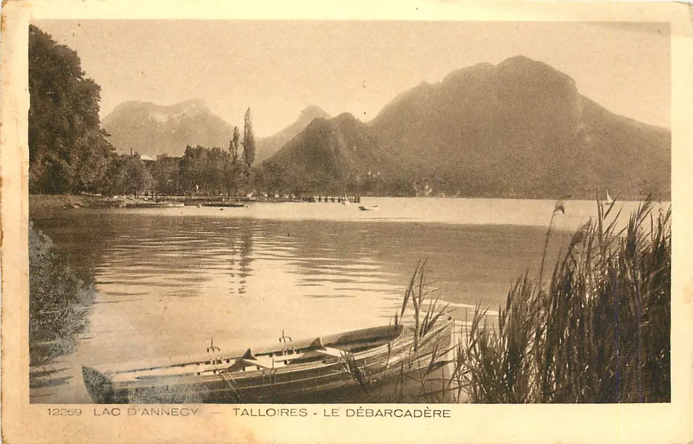 Lago de Annecy — Talloires — O Desembarque — Braun & Cie, imp. Rillhouse-Bornach - Frente