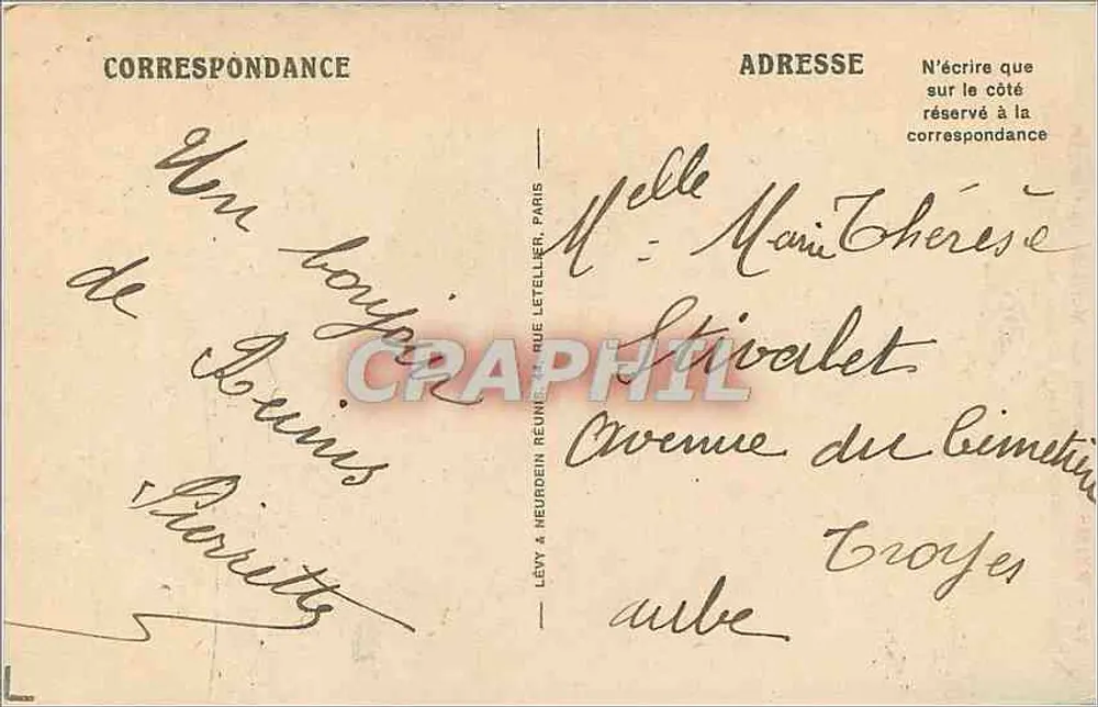 Reims — Monumento aos Mortos do 13º e Regimentos de Infantaria — Paul Leichbvre, escultor - Verso